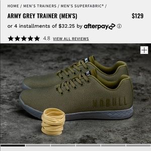 NWOT Mens 9.5 Army Grey Trainer NoBull Shoes